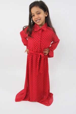 Amanis-Red-Long-Sleeve-Polka-Dot-Dress-For-Kids-Maxi-Dress-Style-UK-1