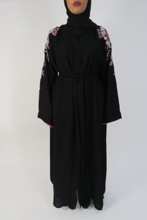 Amanis-Black-and-Floral-Embroidery-Abaya-UK-2