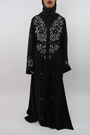 Amanis-Designer-Ocassion-Open-Abaya-UK-Style-1