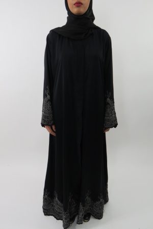 Amanis-Heavy-Beaded-Open-Abaya-Jacket-Style-UK-1