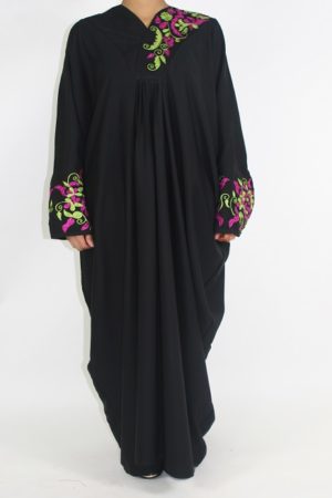 Amanis-Floral-Colour-Embroidery-Abaya-Style-UK-1