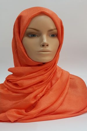 Amanis-Fanta-Orange-Matallic-Silk-Scarf-Hijab-Style-UK-20