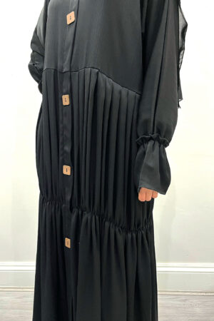 AMANI'S BLACK PLEATED ABAYA 1