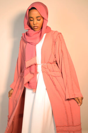 Amani's Coral Open Abaya 1