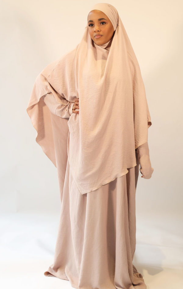 AMANIS ABAYA WITH DIAMOND KHIMAR - NUDE 2