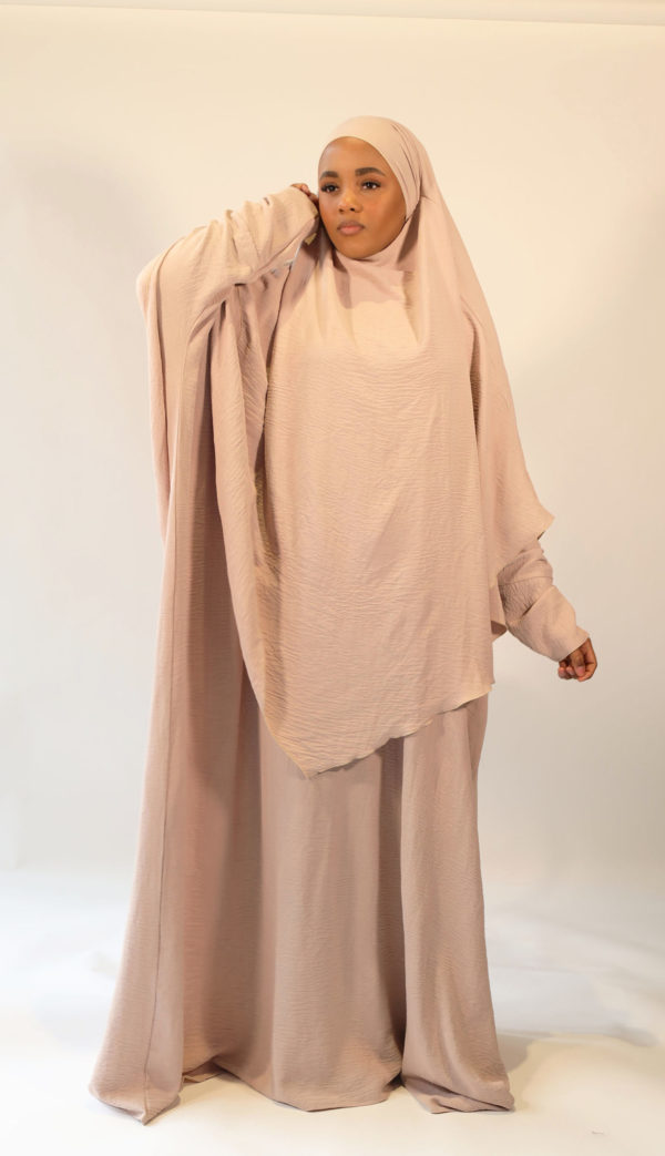 AMANIS ABAYA WITH DIAMOND KHIMAR - NUDE 2