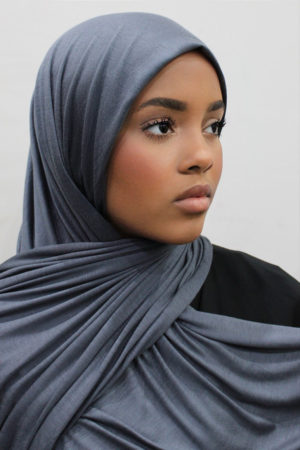 Premium Jersey Hijab - Slate Grey