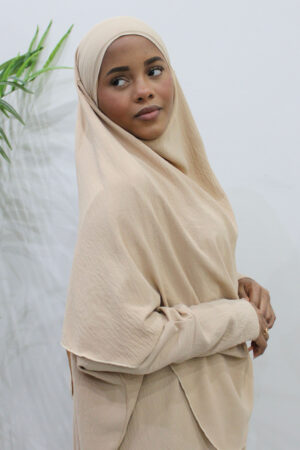 AMANIS ABAYA WITH DIAMOND KHIMAR - BUFF 1