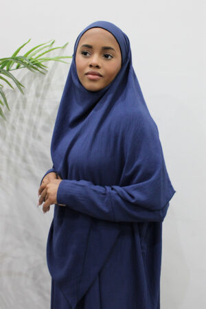 AMANIS ABAYA WITH DIAMOND KHIMAR - NAVY 1