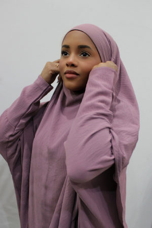 AMANIS ABAYA WITH DIAMOND KHIMAR - OPERA MAUVE 1