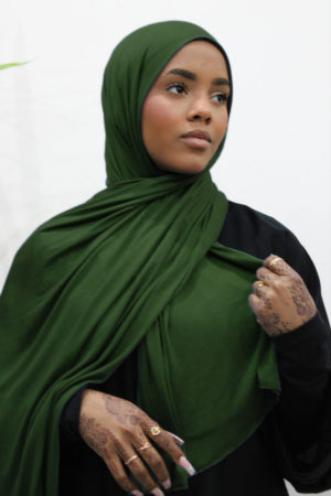 Premium Jersey Hijab - army green