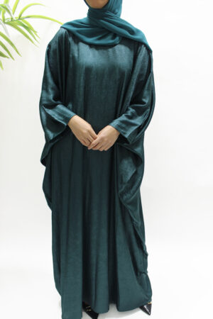 PREMIUM TEAL FARASHA ABAYA - 1