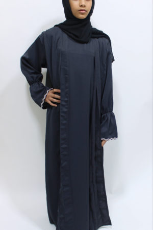 TWO-PIECE STYLE ABAYA - DARK GREY 1