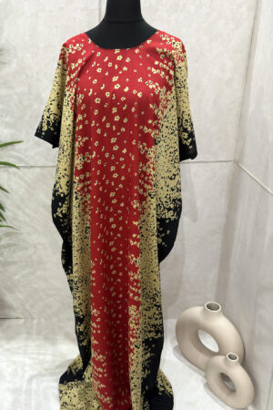 RED PRINT BAATI DRESS - 1