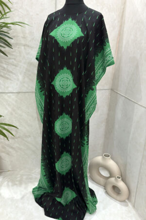 SHAASH PRINT BAATI - BLACK AND GREEN 1