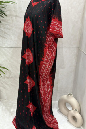 SHAASH PRINT BAATI - BLACK AND RED 1