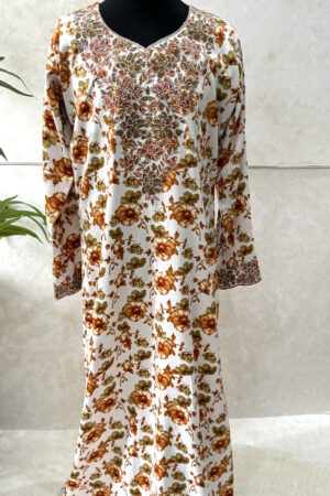 GILRS MUKHAWAR - OCHER ORANGE FLORAL 1