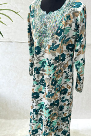 GILRS MUKHAWAR - TEAL FLORAL 1